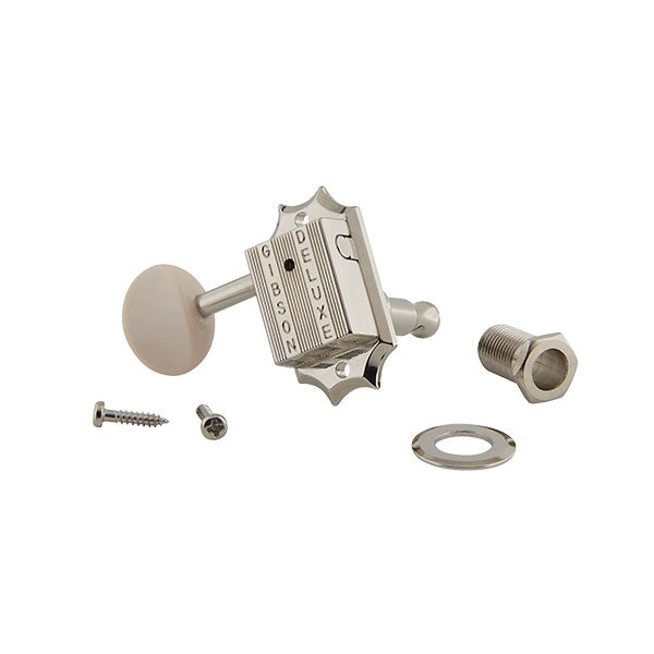 Gibson MH060 Deluxe White Button Tuner Set – Vintage Nickel