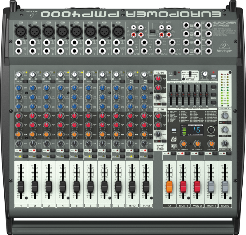 1600 Watt 16 Channel Powered Mixer