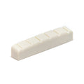Off-white slotted nut with six slots for string spacing or alignment, shown on a white background.