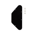 Black plastic control plate with four silver screws on a white background.