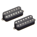 Two black humbucker guitar pickups with silver pole pieces and Fishman branding.