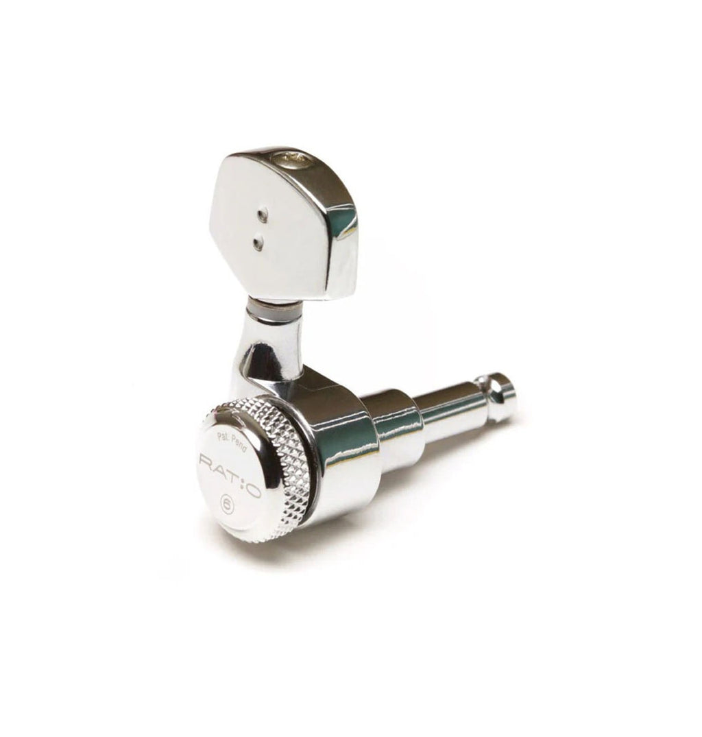 Graph Tech PRL-8311-C0 Ratio Locking Tuned Machine Heads – Electric 3+3 Contemporary Chrome 2 Pin