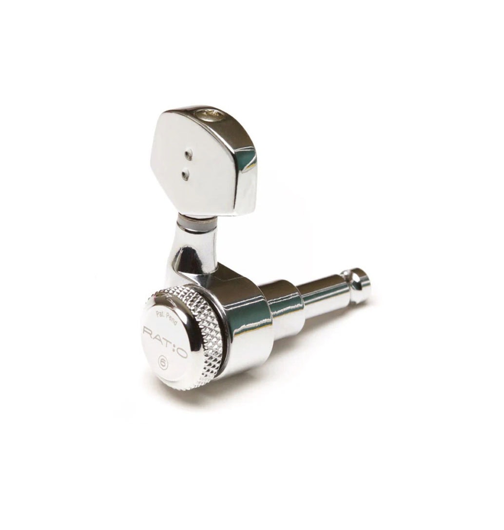Graph Tech PRL-8311-C0 Ratio Locking Tuned Machine Heads – Electric 3+3 Contemporary Chrome 2 Pin