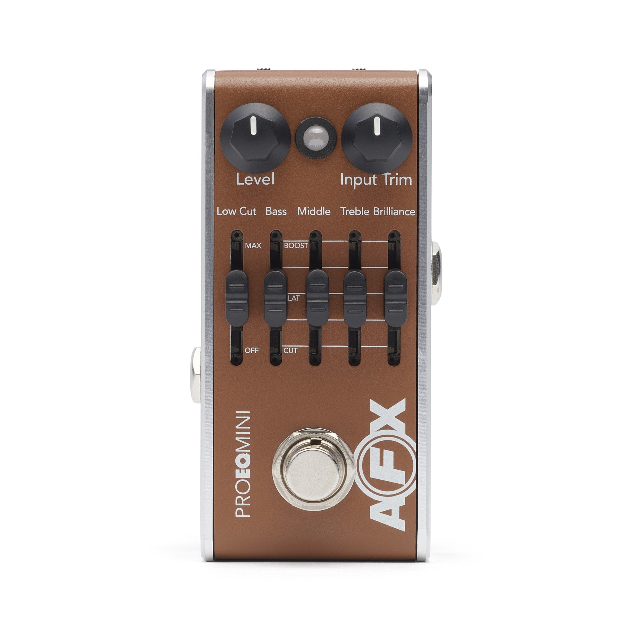 Fishman AFX Mini Acoustic Guitar Preamp & EQ Pedal, parametric or graphic equalizer unit