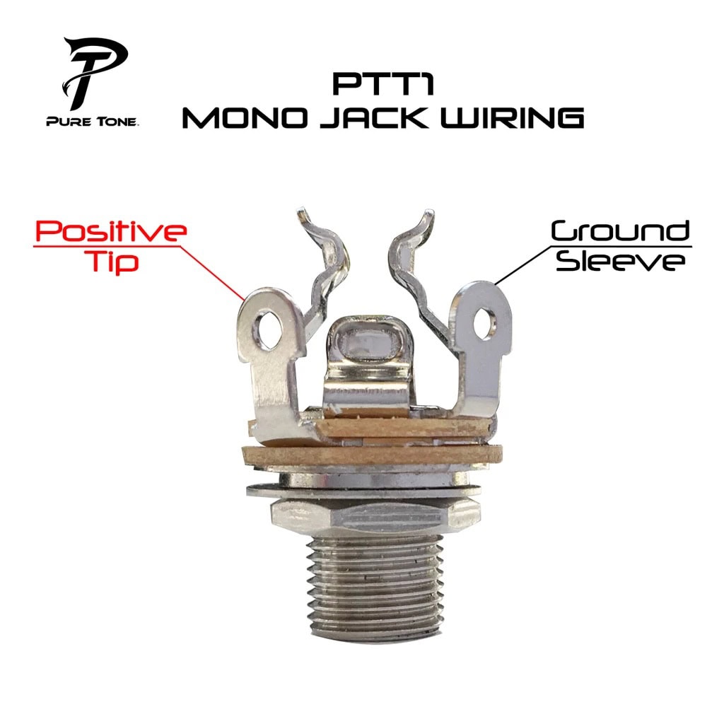 Pure Tone Black Nickel Mono Multi-Contact 1/4″ Output Jack