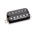 Black Seymour Duncan humbucker pickup with six adjustable screws on one coil and six pole pieces on the other.