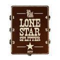 Brown Pedal Pawn Lone Star Splitter device with six numbered audio input/output jacks visible on sides.