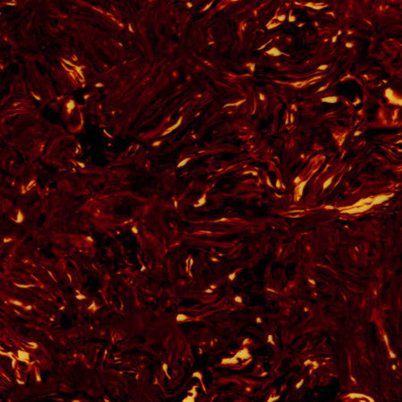 Close-up view of a dark red and amber tortoise shell pattern on a pickguard blank surface.