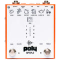 Poly Ample guitar effects pedal with footswitches, control knobs, preset numbers, and multiple input/output ports.