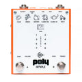 Orange and white guitar effects pedal with multiple input/output jacks, control knobs, footswitches, and labeled presets.