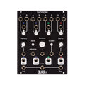 Black eurorack module with multiple jacks, knobs, and buttons labeled Synapse by QU-BIT.