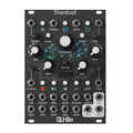Black eurorack module with multiple knobs, buttons, and audio jacks labeled Stardust by Qu-Bit Electronix.