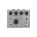 Metal audio effects pedal with four knobs, two toggle switches, one jack input, and one footswitch.