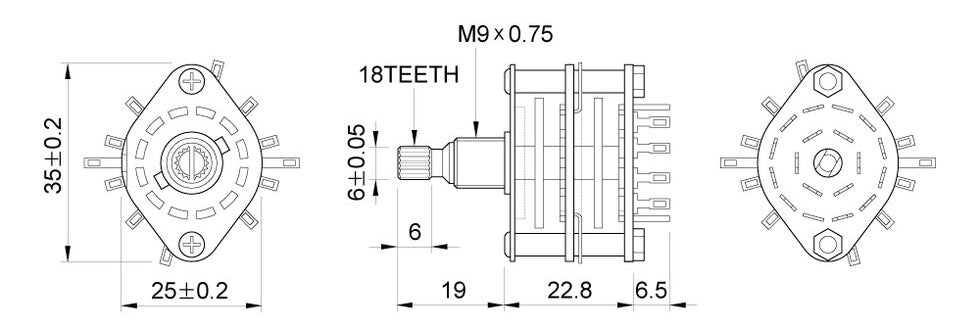 Solo Pro 3-Way PRS Style Rotary Switch