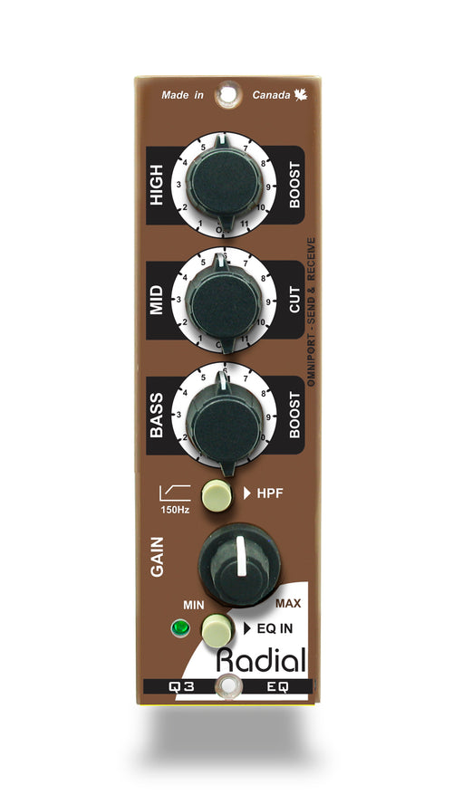 Radial 500 Series - Q3 Coil EQ, parametric or graphic equalizer unit