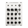 Front view of the Haible VC Poly Resonator eurorack module with knobs, jacks, and a toggle switch on a silver panel.