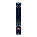 Black eurorack module with three knobs, two top jacks, two bottom jacks, and one red push button labeled Freeze.
