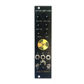 Black eurorack module with six knobs, one toggle switch, six 3.5mm jacks, and gold reel graphic.