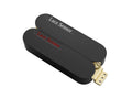 Black double humbucker guitar pickup with Lace Sensor logo in red and white on each side and gold mounting bracket.