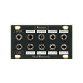 Black panel with ten 1/8 inch audio jacks labeled In/Out and Out/In I-IV from Ritual Electronics.