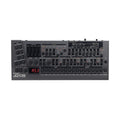 Black Roland JD-08 synthesizer with buttons, sliders, knobs, and red digital display showing A53.