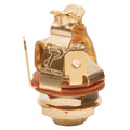 Gold colored 1/4 inch mono jack socket with orange washer and PURE TONE logo on metal part.