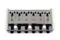 Chrome metal guitar bridge with six adjustable saddles and mounting holes