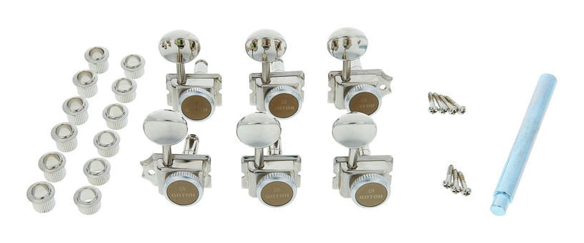 Gotoh SD91 Nickel Magnum Lock Vintage Guitar Machine Heads Set 6 Inline