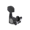 Black Gotoh machine tuner with a rotary knob and mounting screw on a white background.