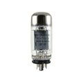 Single Sovtek vacuum tube labeled 5881/6L6WGC made in Russia with metal pins at base.