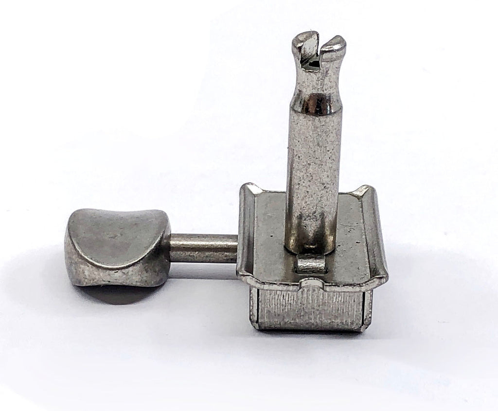 Solo Pro Aged Nickel Guitar Machine Heads 6 Inline With Oval Buttons — Tuner