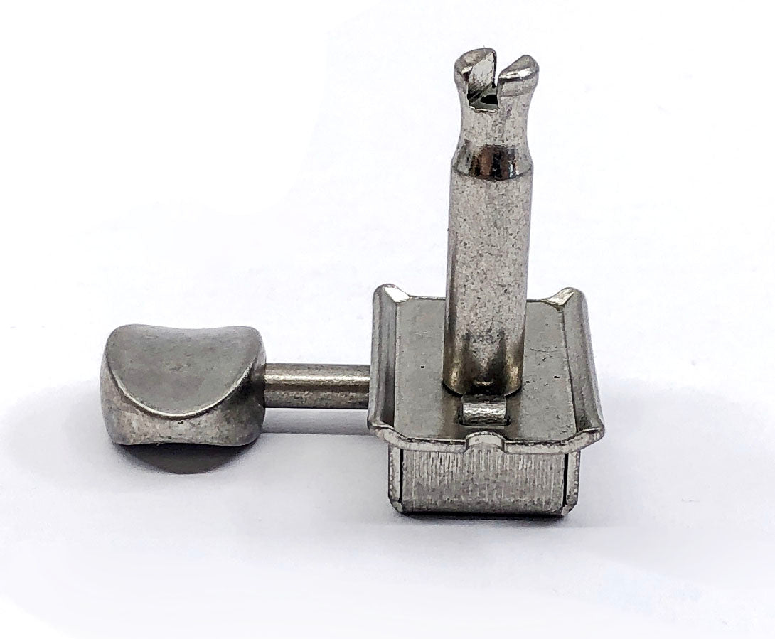 Solo Pro Aged Nickel Guitar Machine Heads 6 Inline With Oval Buttons — Tuner