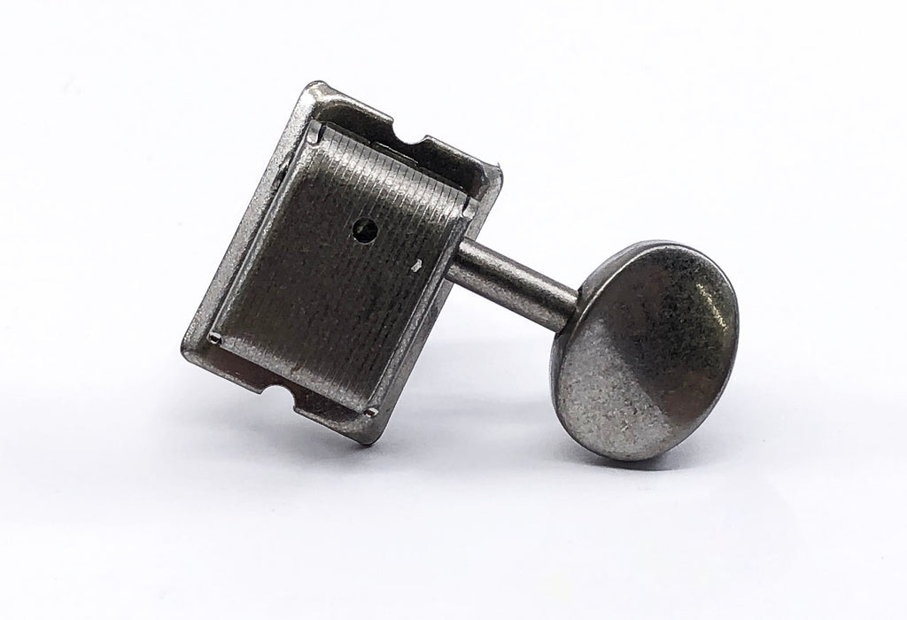 Solo Pro Aged Nickel Guitar Machine Heads 6 Inline With Oval Buttons — Tuner