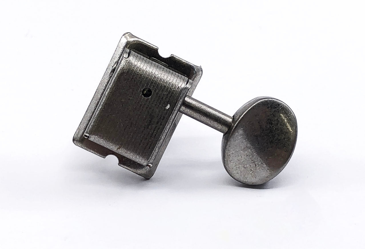Solo Pro Aged Nickel Guitar Machine Heads 6 Inline With Oval Buttons — Tuner