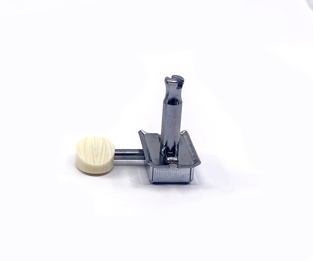 Solo Pro Chrome Guitar Machine Heads 6 Inline With Oval Ivoroid Buttons — Tuner