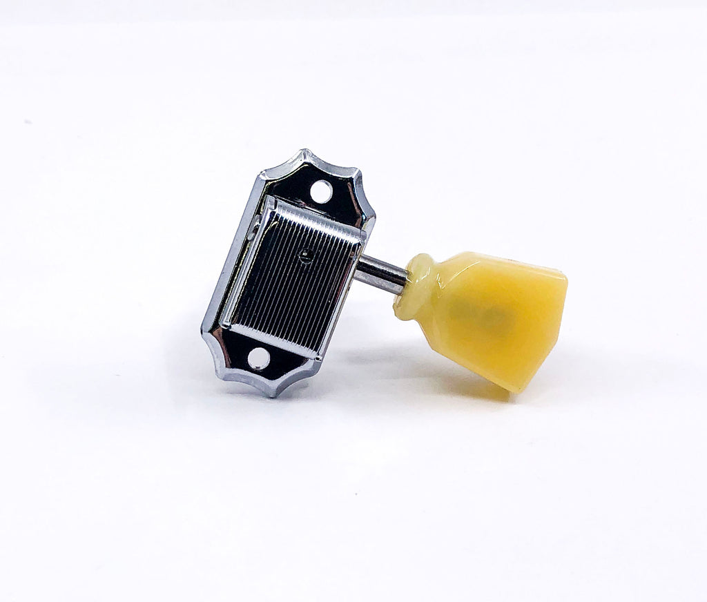 Solo Pro Chrome Guitar Machine Heads 3 + 3 With Keystone Buttons — Tuner