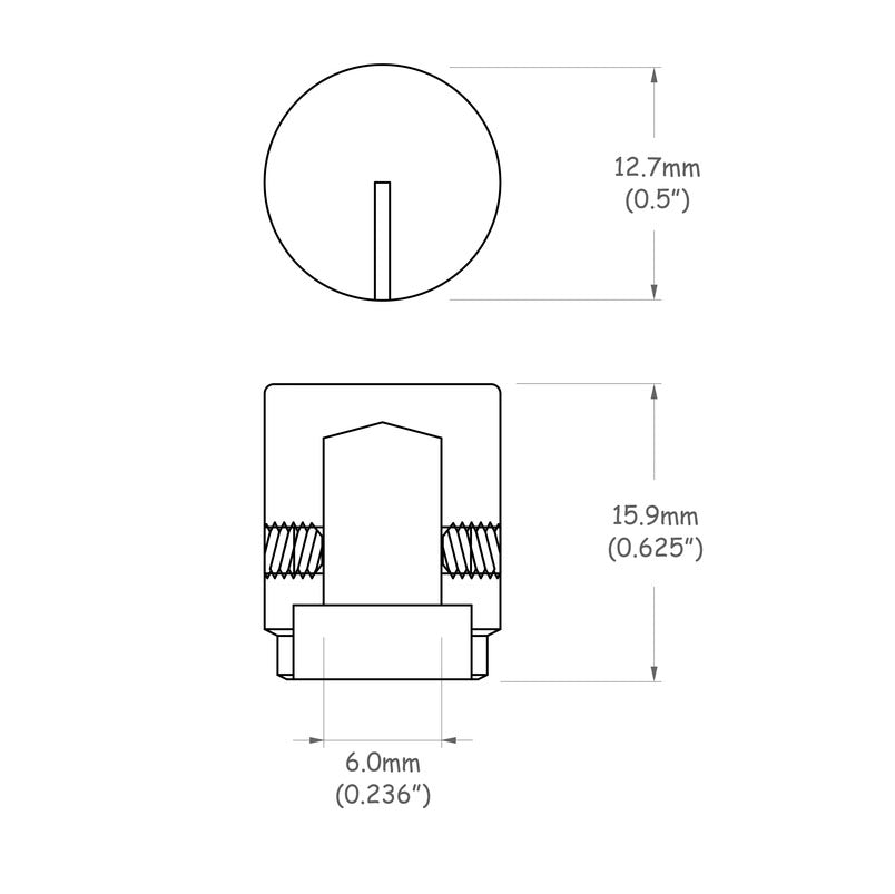 Solo Pro Small Knob With 2 Set Screws