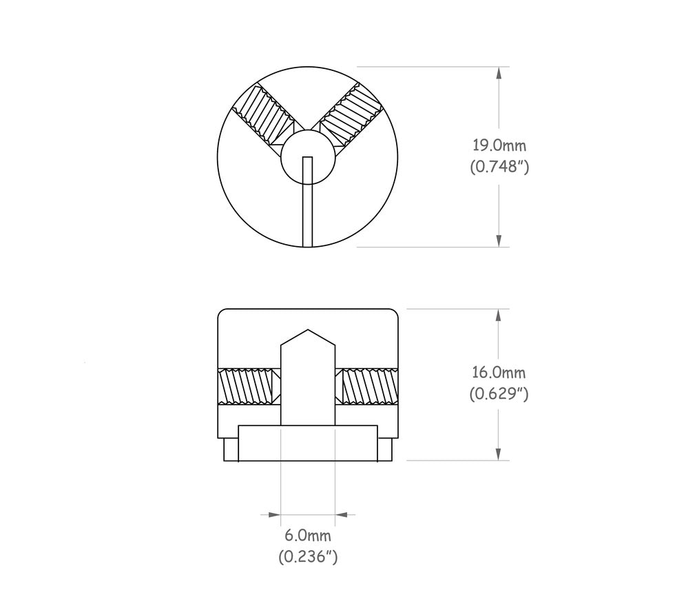 Solo Pro Large Knob With 2 Set Screws