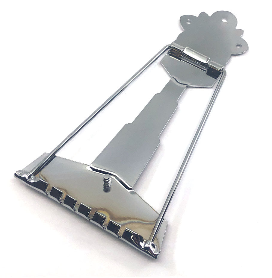 Solo Pro Deluxe Archtop Chrome Guitar Tailpiece — Tremolo Pedal