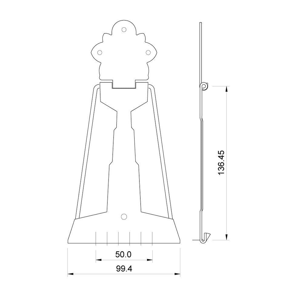 Solo Pro Deluxe Archtop Chrome Guitar Tailpiece — Tremolo Pedal