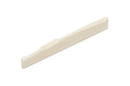 Off-white guitar saddle part with a stepped design, shown on a white background.