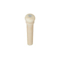 Ivory-colored bridge pin with a rounded head featuring a small abalone dot in the center.