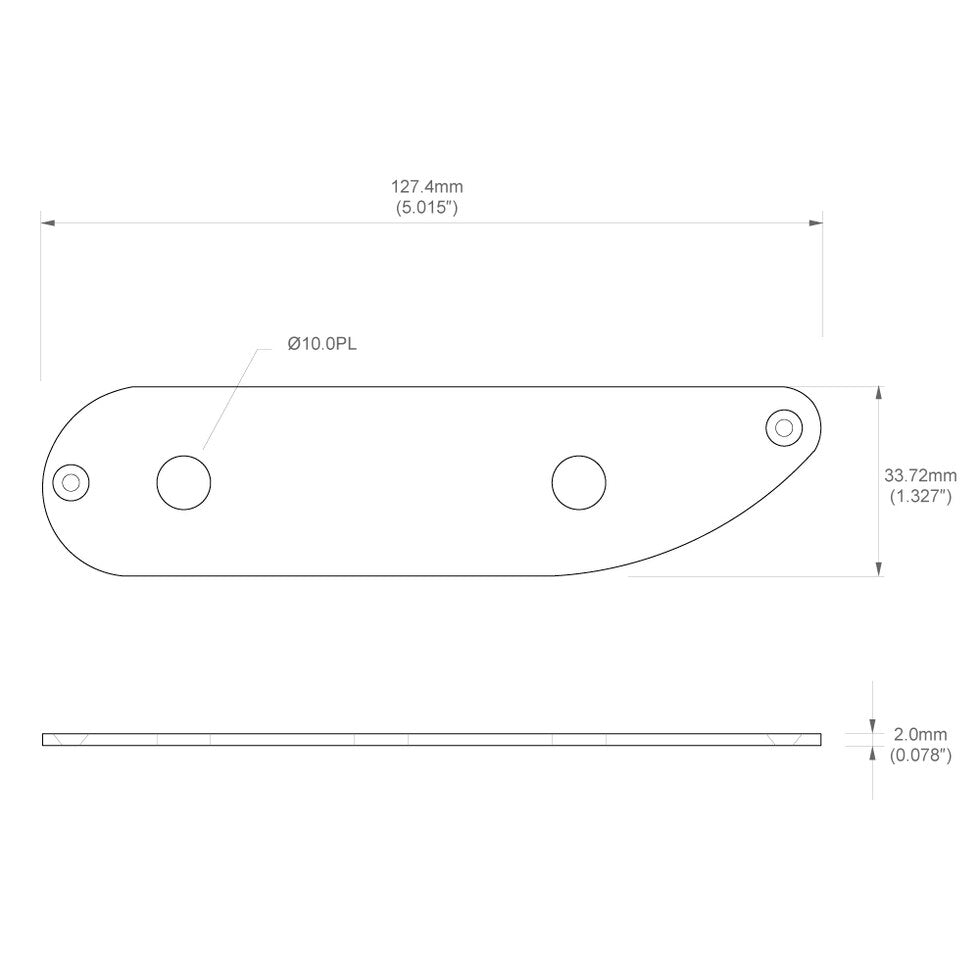 Solo Pro Vintage P-Bass Control Plate