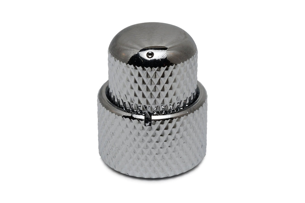 Solo Pro Dual Concentric Knurled Dome Chrome Knob