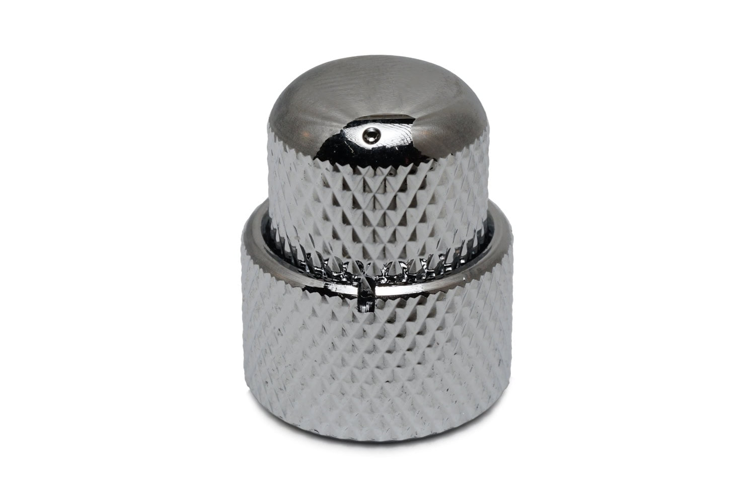 Solo Pro Dual Concentric Knurled Dome Chrome Knob