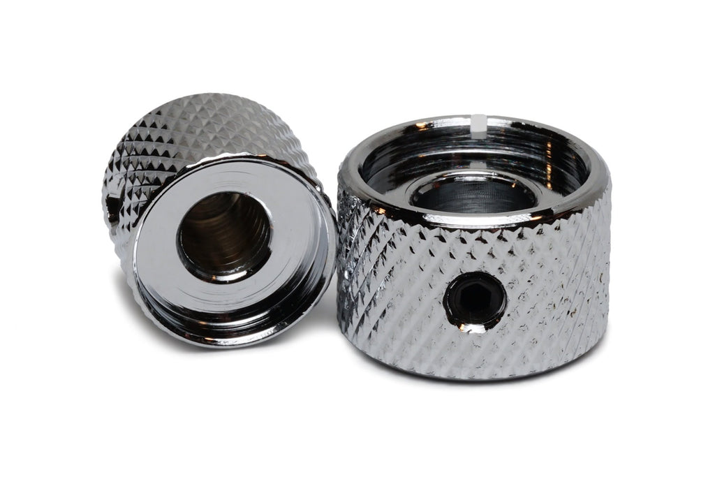 Solo Pro Dual Concentric Knurled Dome Chrome Knob