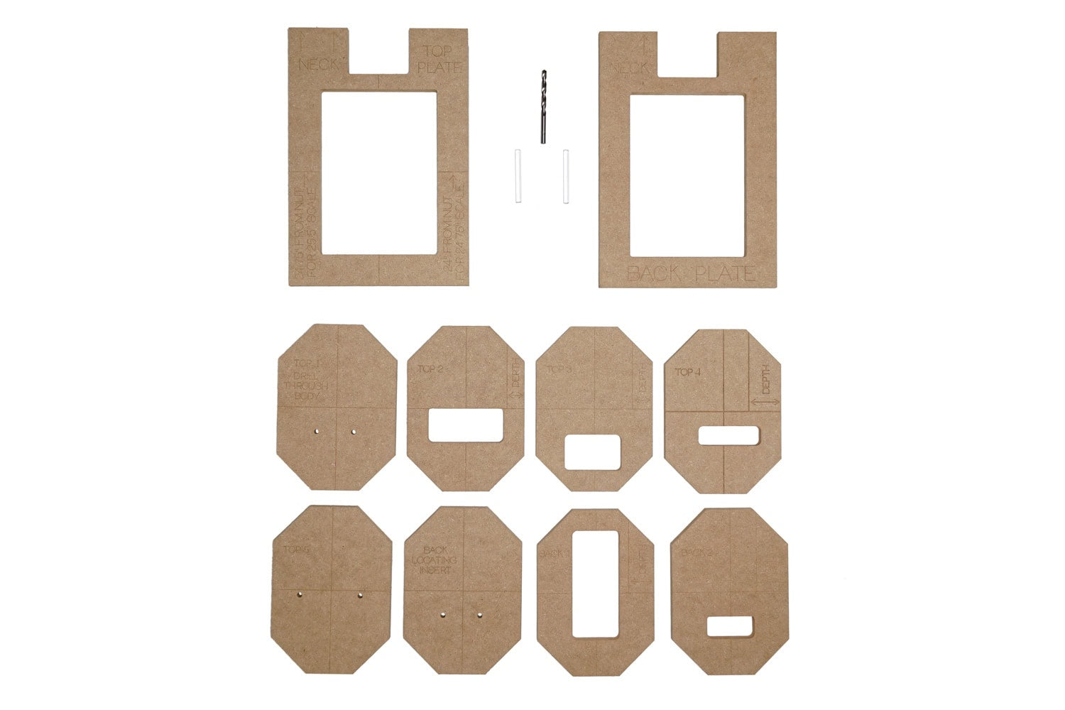 Solo Floyd Rose Bridge Route Template Set