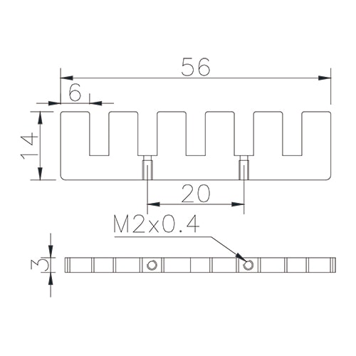 Solo Music Gear Solo 56mm Staple Pickup Plate