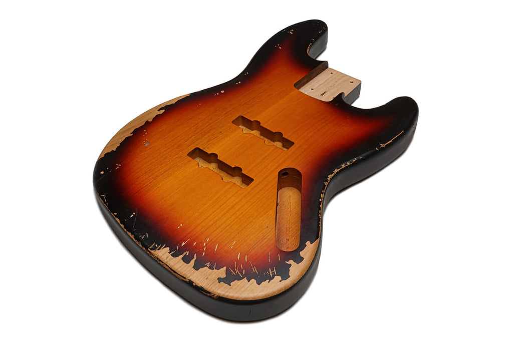 Solo JB Style Relic Finished Bass Body – Sunburst