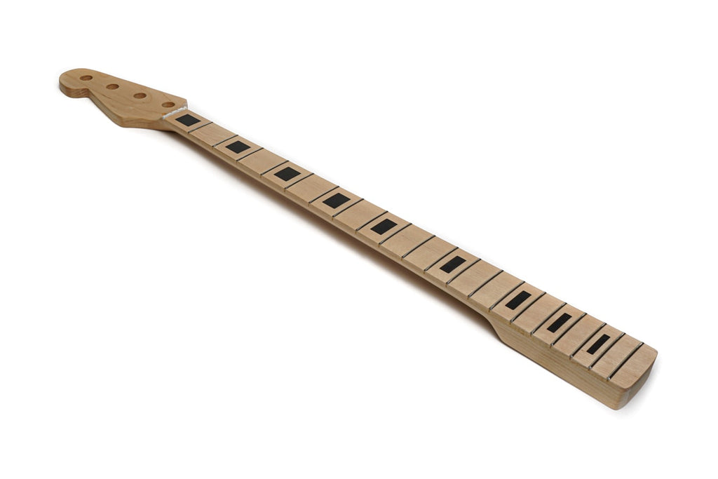 Solo JB Style Left Handed Maple Bass Neck With Maple Fretboard & Block Inlays